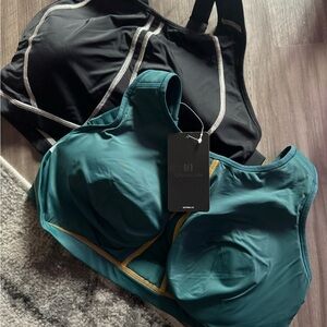 Sports Bras - Black and Green